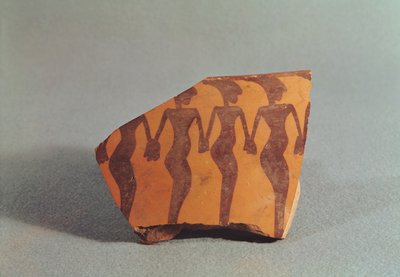 Fragment of Pottery Depicting Dancing Women, c.5000-4000 by Mesopotamian